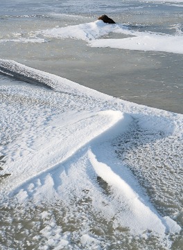 Ice patterns near Churchill, Manitoba
