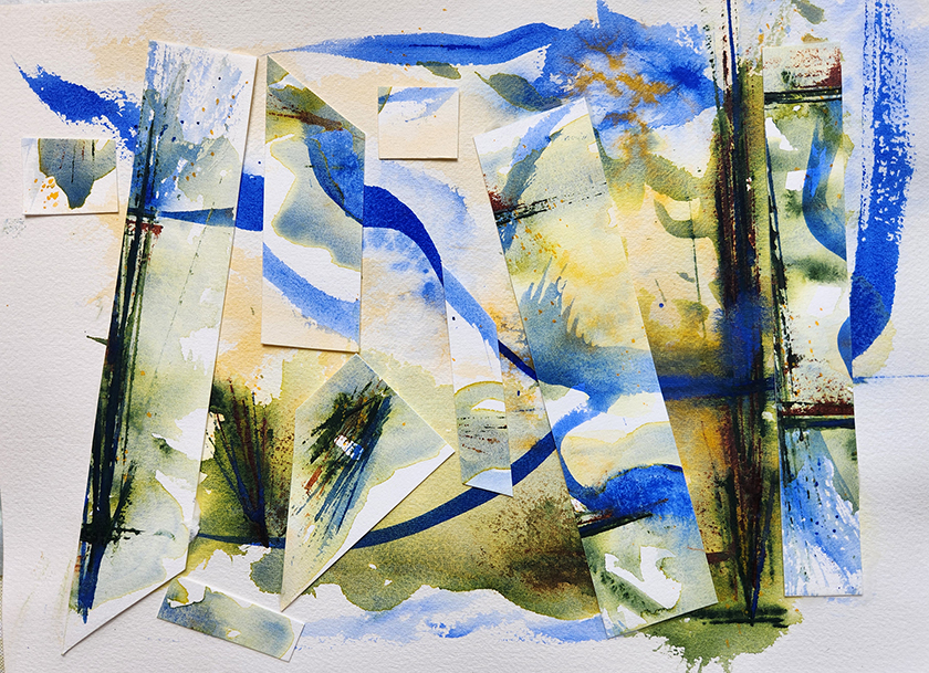 In The Flow Watercolor Collage